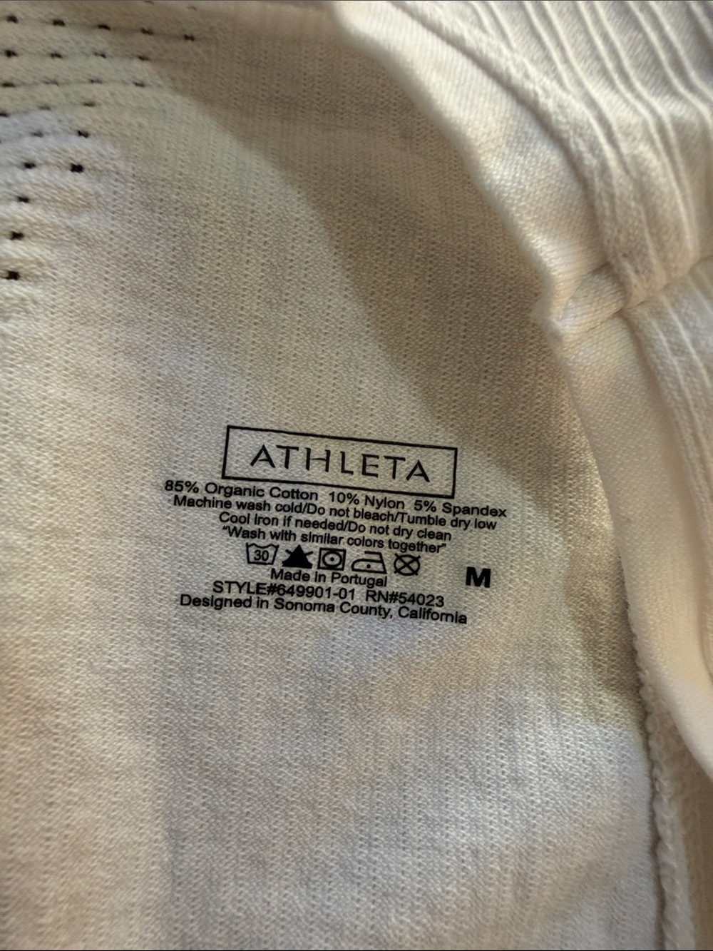 Athleta White Ribbed Tank Top - Picture 2 of 3
